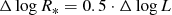 $$ \Delta \log {R_*} = 0.5 \cdot \Delta \log L $$