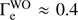 $ \Gamma_{\mathrm{e}}^{\mathrm{WO}} \approx 0.4 $