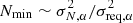 $ {N_{{\rm{min}}}}\sim \sigma _{N,\alpha }^2/\sigma _{{\rm{req}},\alpha }^2 $