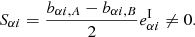 $$ \begin{aligned} S_{\alpha i} = \frac{b_{\alpha i,A} - b_{\alpha i,B}}{2} e_{\alpha i}^{\mathrm{I}} \ne 0. \end{aligned} $$