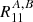 $ R_{11}^{A,B} $