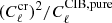 $ {(C_\ell ^{{\rm{cr}}})^2}/C_\ell ^{{\rm{CIB}},{\rm{pure}}} $