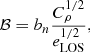 $$ \begin{aligned} \mathcal{B} =b_n \frac{C^{1/2}_{\rho }}{e^{1/2}_{\rm LOS}}, \end{aligned} $$