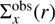 $ \sum {_x^{{\rm{obs}}}(r)} $