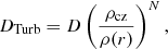 $$ \begin{aligned} D_{\rm Turb}=D\left( \frac{\rho _{\mathrm{cz} }}{\rho (r)} \right)^{N}, \end{aligned} $$
