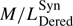 $ {M/L}^{\mathrm{Syn}}_{\mathrm{Dered}} $