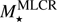 $ M^{\mathrm{MLCR}}_{\star} $