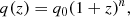 $$ \begin{aligned} q(z)=q_0(1+z)^n, \end{aligned} $$