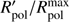 $ R\prime_{\mathrm{pol}}/R^{\mathrm{max}}_{\mathrm{pol}} $