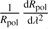 $ \frac{1}{R_{\mathrm{pol}}}\frac{\mathrm{d}R_{\mathrm{pol}}}{\mathrm{d}\lambda^2} $