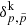 $ \delta^{\mathrm{k}}_{p,\tilde{p}} $
