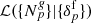 $ {\cal{L}}( \{ {N}^{\mathit{g}}_{p} \} | \{ {\delta}_{p}^{\mathrm{f}} \} ) $