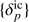 $ \{\delta^{\mathrm{ic}}_{p}\} $