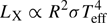 $ {L_{\rm{X}}} \propto {R^2}\sigma T_{{\rm{eff}}}^4 $