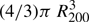 $ (4/3) \pi\,R_{200}^{3} $