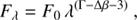 $$ \begin{aligned} F_{\lambda } = F_0\,\lambda ^{(\Gamma - \Delta \beta - 3)}~, \end{aligned} $$