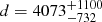 $ d= 4073_{-732}^{+1100} $
