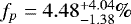 $f_p=4.48_{-1.38}^{&#x002B;4.04}\%$
