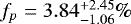 $f_p=3.84_{-1.06}^{&#x002B;2.45}\%$