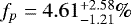 $f_p=4.61_{-1.21}^{&#x002B;2.58}\%$