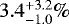 $3.4_{-1.0}^{&#x002B;3.2}\%$