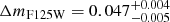 $ \Delta m_{\mathrm{F125W}} = 0.047^{+0.004}_{-0.005} $