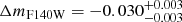 $ \Delta m_{\mathrm{F140W}} = -0.030^{+0.003}_{-0.003} $