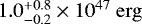 $1.0^{&#x002B;0.8}_{-0.2} \times 10^{47}\ \mathrm{erg}$