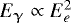 $E_{\upgamma}\propto E_e^2$