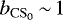 $b_{\mathrm{CS}_0}{\,\sim\,}1$