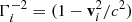 $ \Gamma _i^{ - 2} = (1 - {\bf{v}}_i^2/{c^2}) $