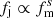 $ {f_{\rm{j}}} \propto f_{\rm{m}}^s $