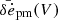 $ {\bar{\delta \dot{e}}}_{\mathrm{pm}}(V) $