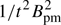 $ 1/{t^2}B_{{\rm{pm}}}^2 $