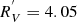$ R_V^{^{\prime}} = 4.05 $