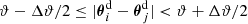 $ \vartheta-\Delta\vartheta/2\le|\boldsymbol{\theta}^{\mathrm{d}}_i-\boldsymbol{\theta}^{\mathrm{d}}_{j}| < \vartheta+\Delta\vartheta/2 $