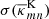 $ \sigma(\overline{\kappa}^{\mathrm{K}}_{mn}) $