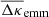 $ \overline{\Delta\kappa}_{\mathrm{emm}} $