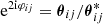 $ {{\rm e}^{2{\rm i}{\varphi _{ij}}}} = {{\boldsymbol \theta} _{ij}}/{\boldsymbol \theta} _{ij}^* $