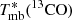 $ T_{\mathrm{mb}}^{*}(^{13}{\mathrm{CO}}) $