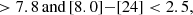$$ \begin{aligned}[4.5] > 7.8\,\mathrm{and}\,[8.0]{-}[24] < 2.5, \end{aligned} $$