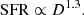 $$ \begin{aligned} {\text{ SFR}} \propto D^{1.3}. \end{aligned} $$