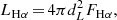 $$ \begin{aligned} L_{\rm H\alpha }\,{=}\,4\pi d^{2}_{L}F_{\rm H\alpha }, \end{aligned} $$