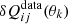 $ \delta{Q_{ij}^{\mathrm{data}}}(\theta_k) $