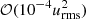 $ {\cal O}({10^{ - 4}}u_{{\rm{rms}}}^2) $
