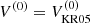 $ V^{(0)}=V^{(0)}_{\mathrm{KR05}} $