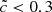 $ \tilde{c} < 0.3 $