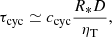 $$ \begin{aligned} \tau _{\rm cyc} \simeq c_{\rm cyc} \frac{R_* D}{\eta _{\rm T}} , \end{aligned} $$