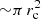 $ {\sim}\pi\,r_{\rm c}^2 $