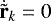 $\dot{\tilde{\textbf{r}}}_{k}=0$